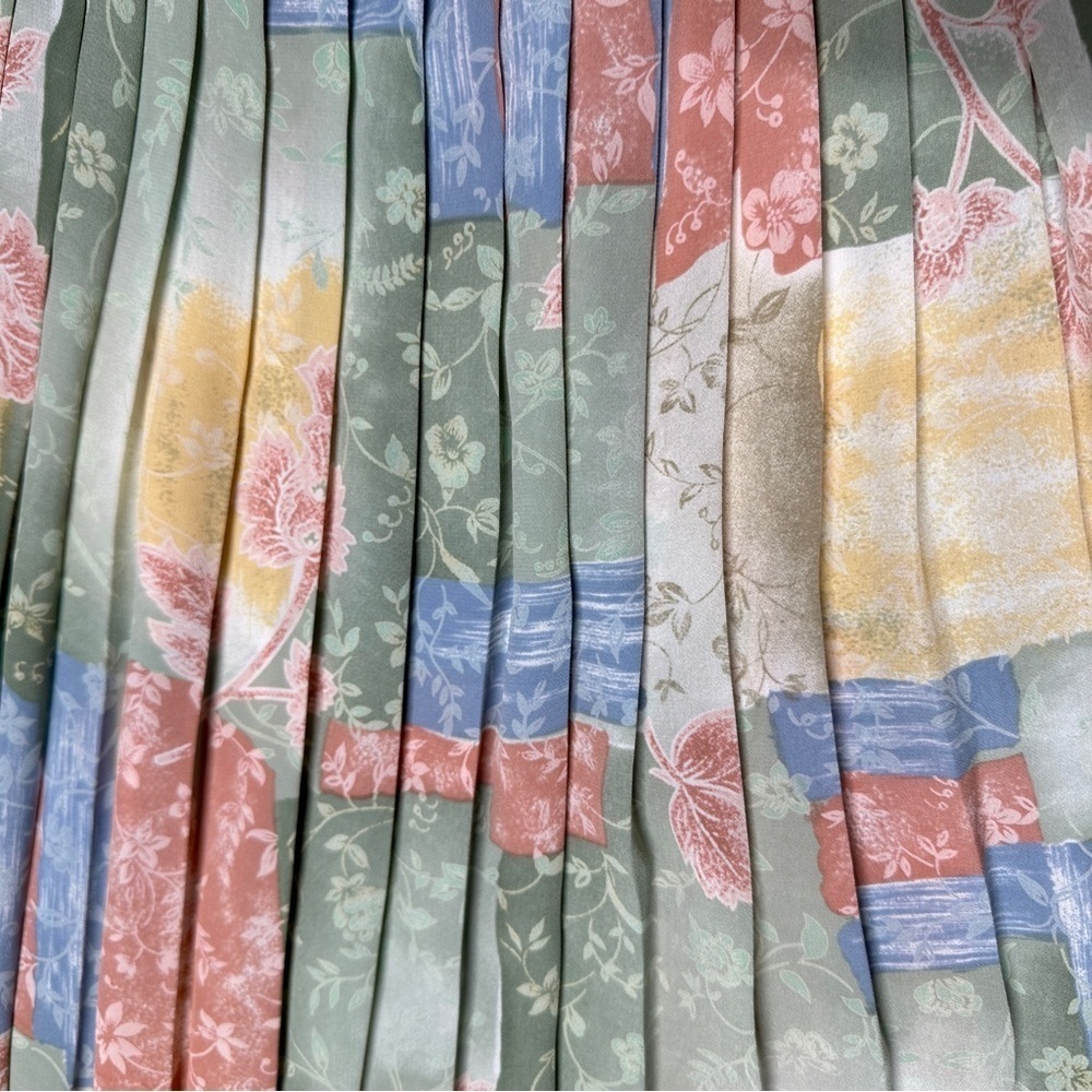 Vintage Pleated Floral Patchwork Cottagecore Elas… - image 3